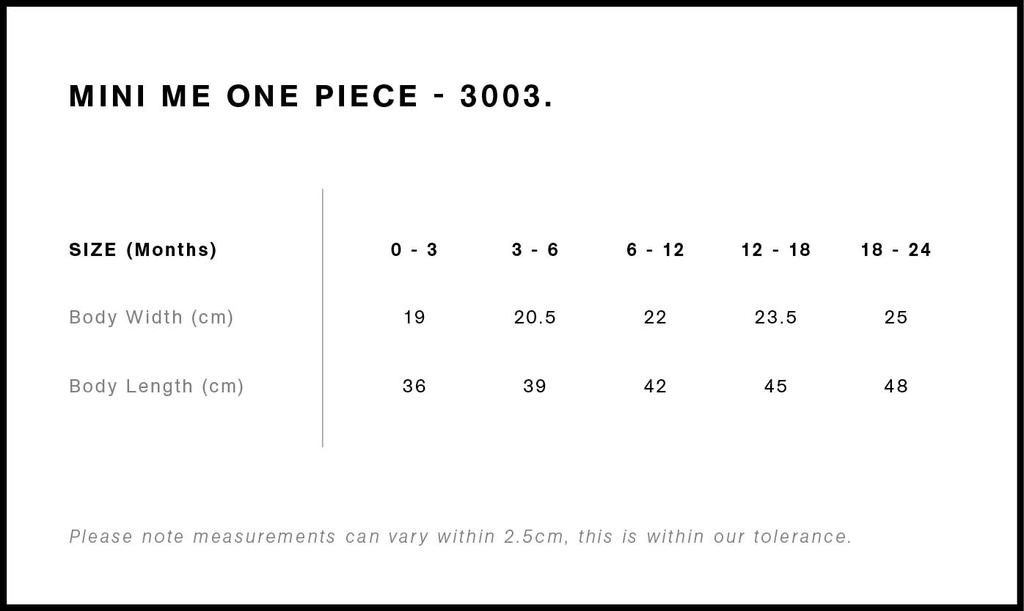 Size Guide - Style 3003