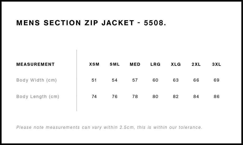 Size Guide - Style 5508