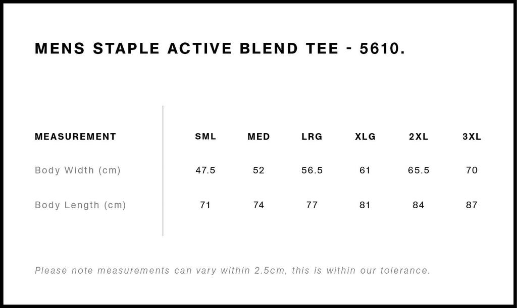 Size Guide - Style 5610