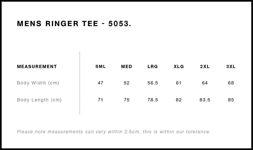 Size Guide - Style 5053