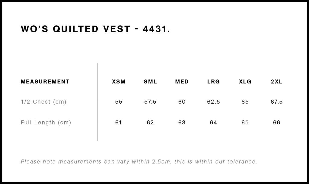Size Guide - Style 4431