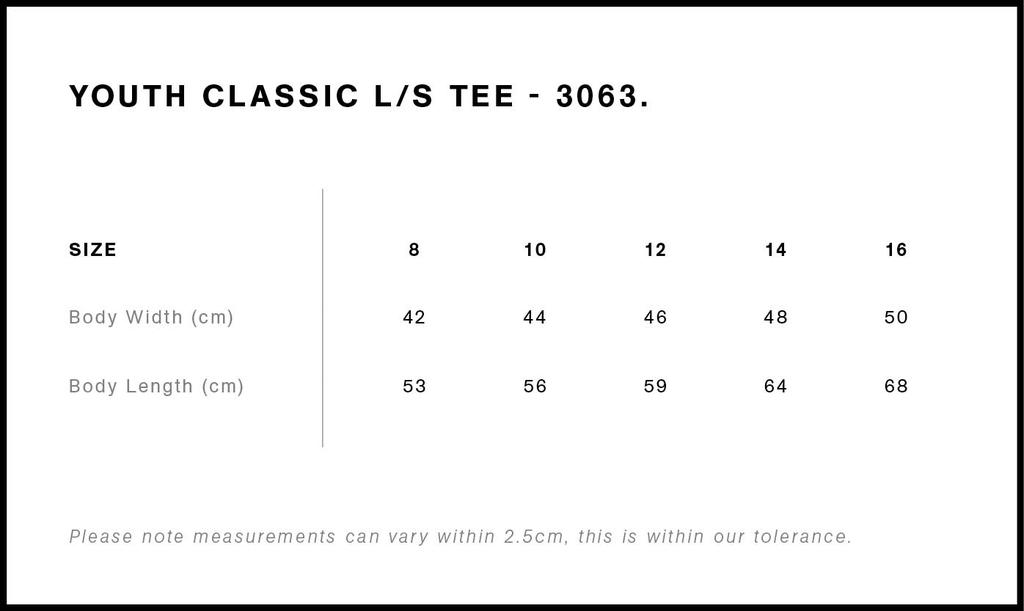 Size Guide - Style 3063