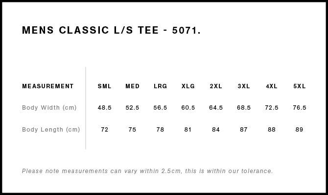 Size Guide - Style 5071