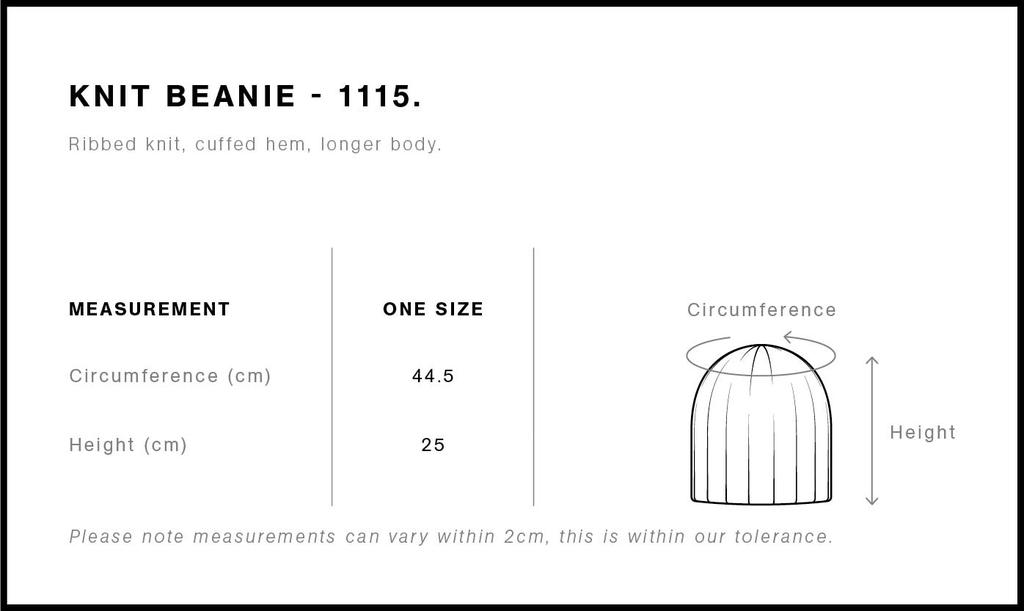 Size Guide - Style 1115