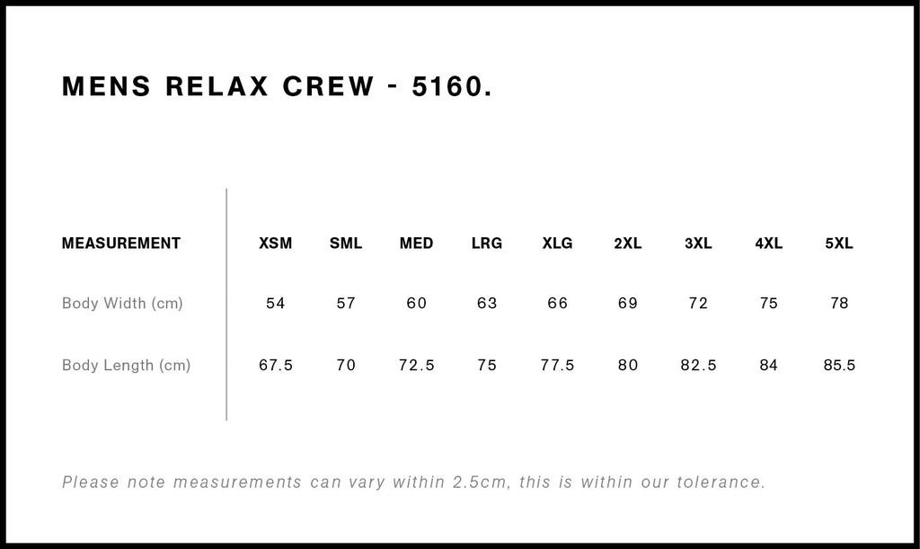 Size Guide - Style 5160