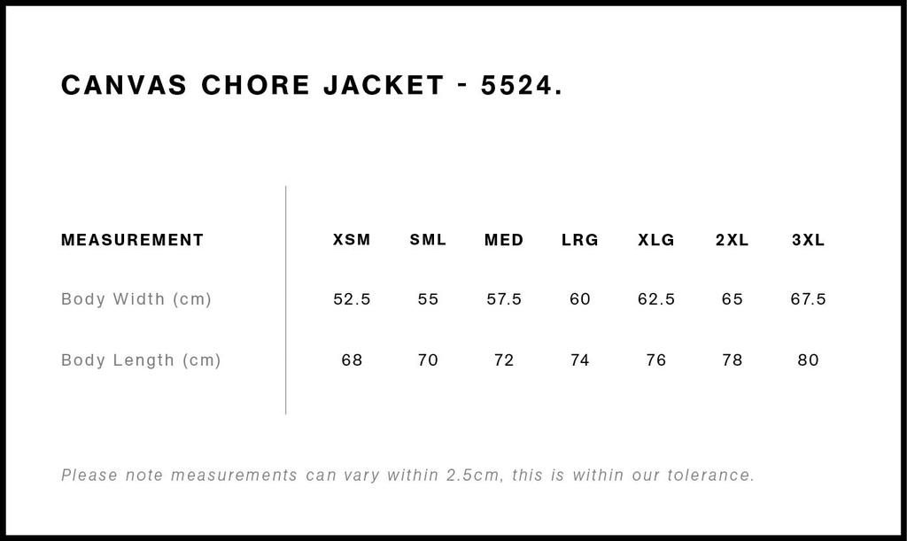 Size Guide - Style 5524