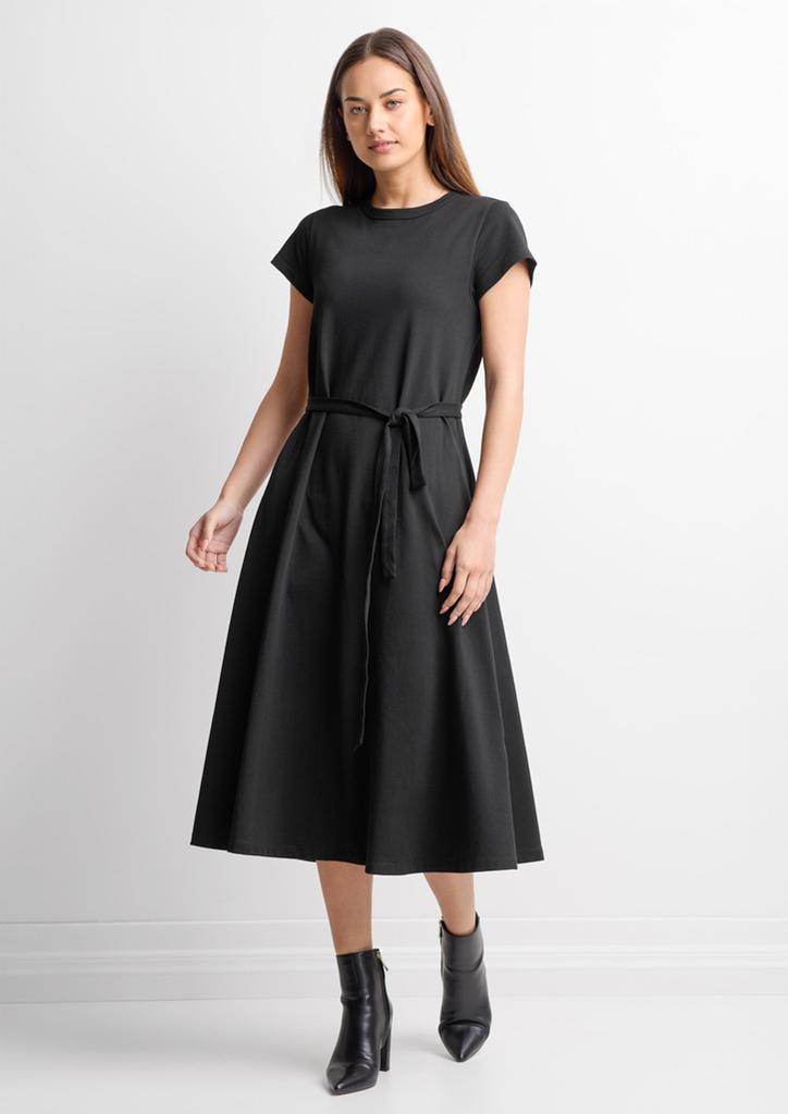 [9401042714367] BBS2605L - Womens Grace T-Shirt Midi Dress (6, Black)