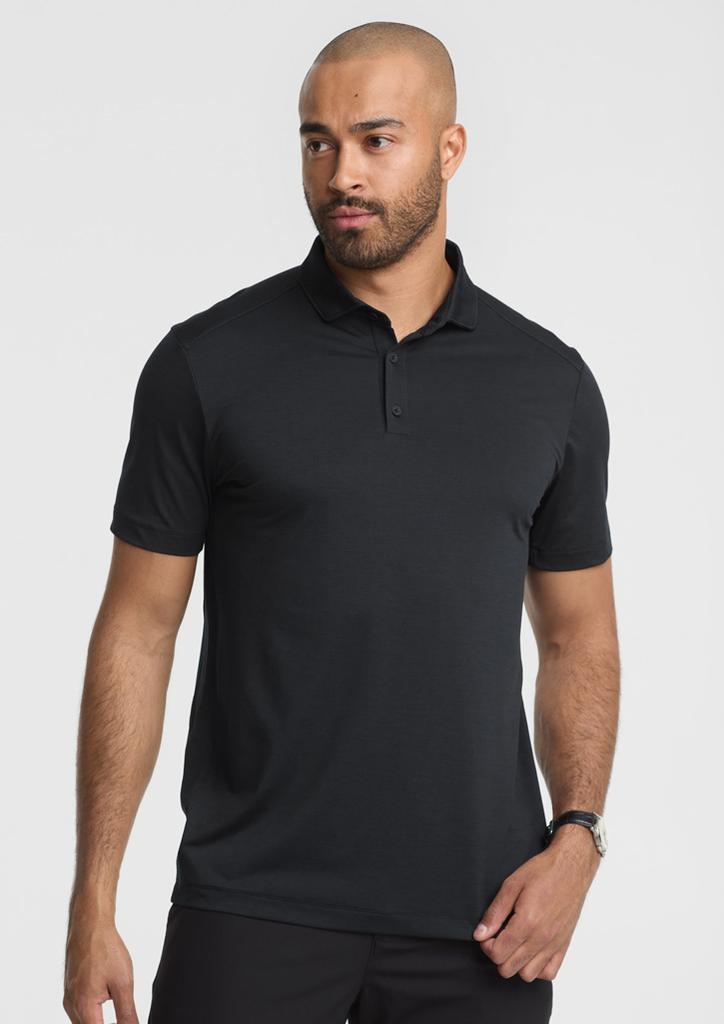 [9401042712813] BP2610MS - Mens Phoenix Short Sleeve Polo (S, Black)