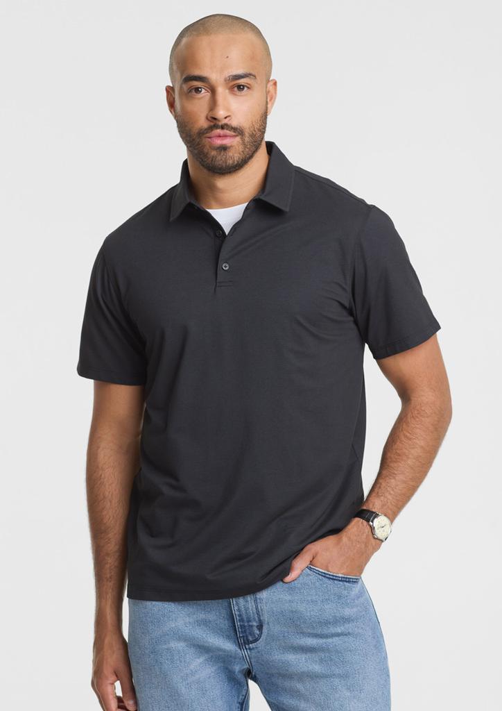 [9401042714527] BP2616MS - Mens Venture Short Sleeve Polo (S, Black)