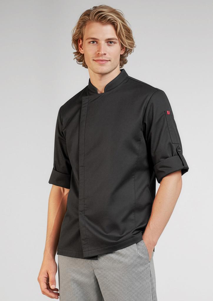 [9401042633026] CH330ML - Mens AlOSFMsco Long Sleeve Chef Jacket (XS, Black)