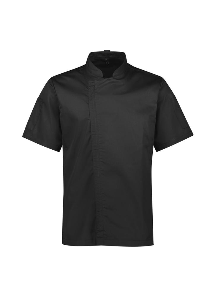 [9401042633187] CH330MS - Mens AlOSFMsco Short Sleeve Chef Jacket (XS, Black)