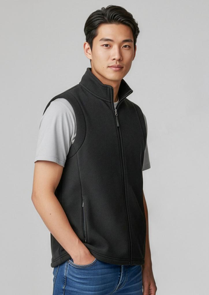 [9401042204653] F233MN - Mens Plain Vest (XS, Black)