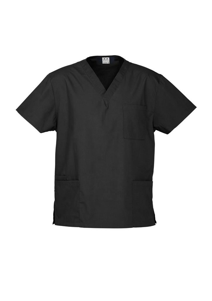 [9401042190727] H10612 - Unisex Classic Scrub Top (XS, Black)