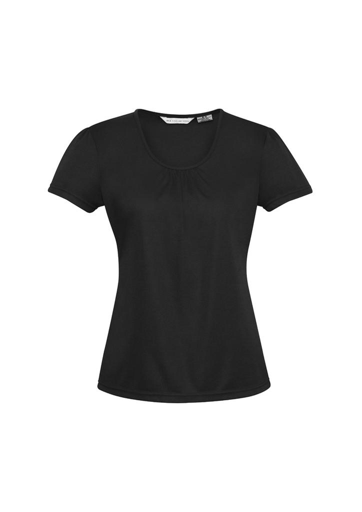 [9401042243621] K315LS - Womens Chic Top (6, Black)