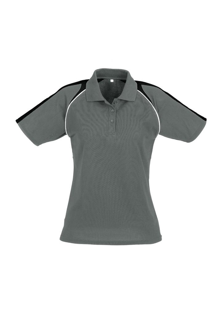 [9401042207500] P225LS - Womens Triton Short Sleeve Polo (8, Ash/Black/White)