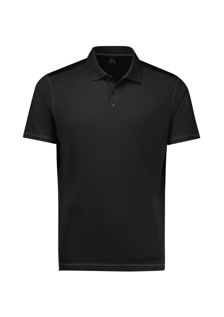 [9401042661616] P419MS - Mens Dart Short Sleeve Polo (S, Black/Black)