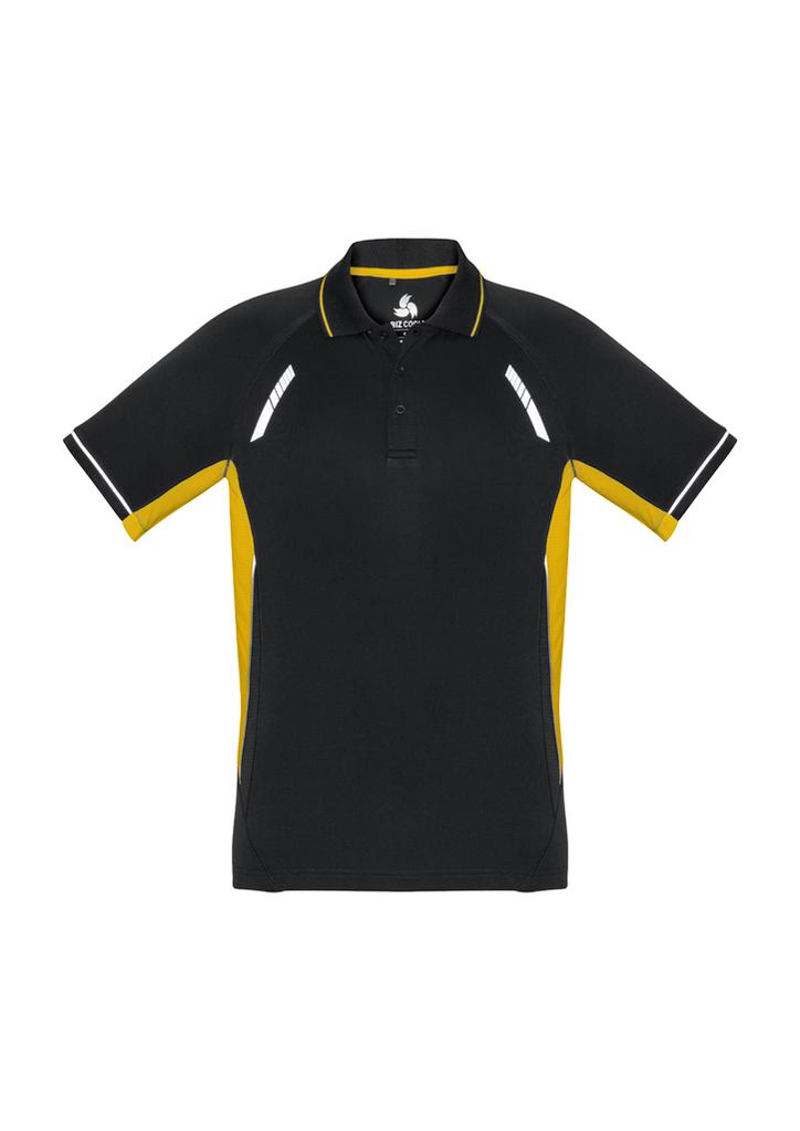 [9401042391568] P700KS - Kids Renegade Short Sleeve Polo (4, Black/Gold/Silver)