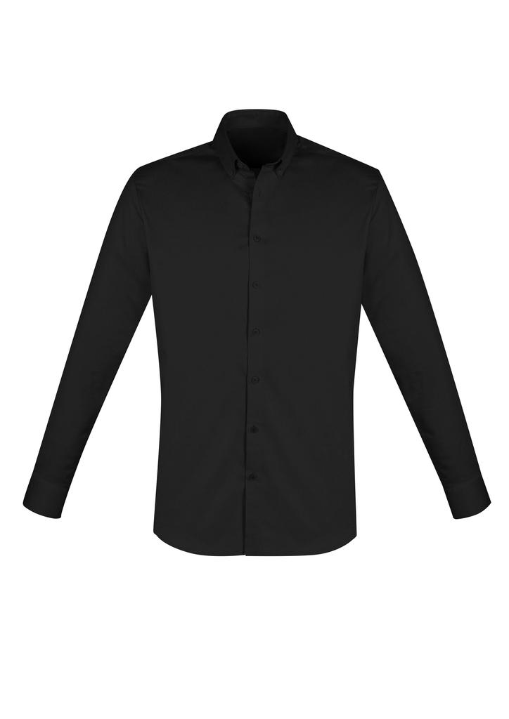 [9401042594693] S016ML - Mens Camden Long Sleeve Shirt (XS, Black)