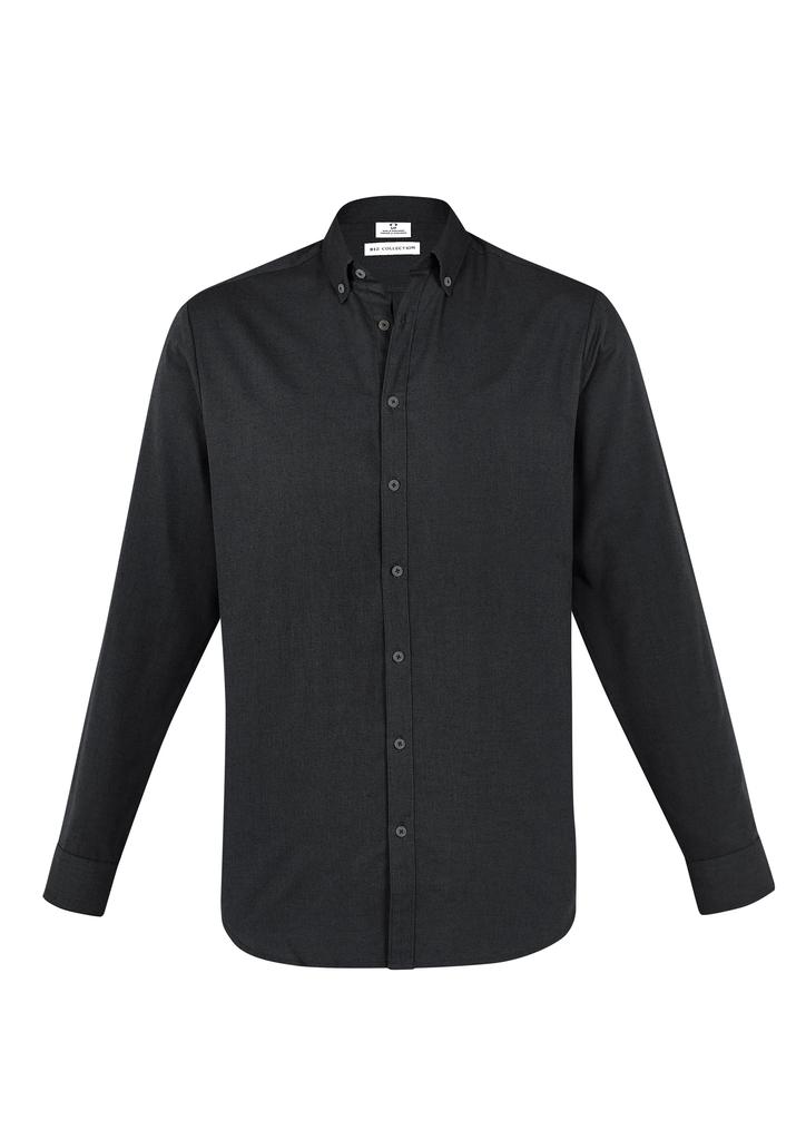 [9401042592262] S127ML - Mens Memphis Long Sleeve Shirt (XS, Black)
