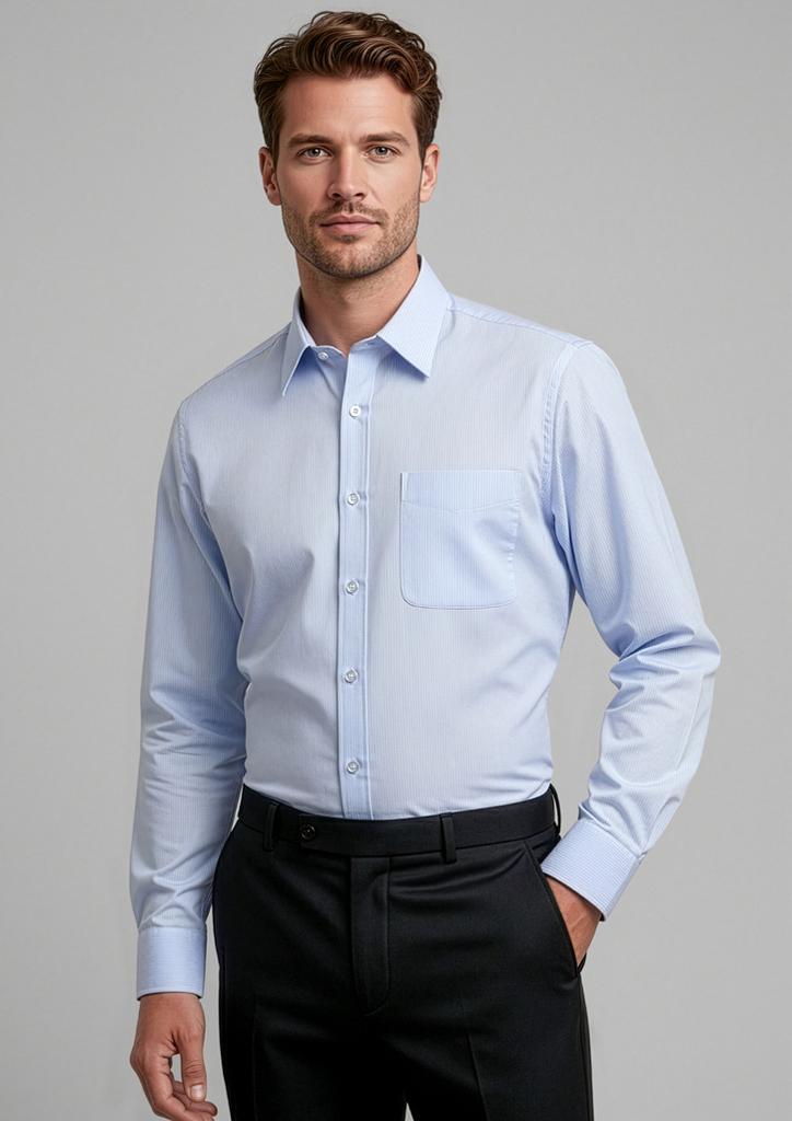 [9401042140821] S29510 - Mens Ambassador Long Sleeve Shirt (S, Blue)