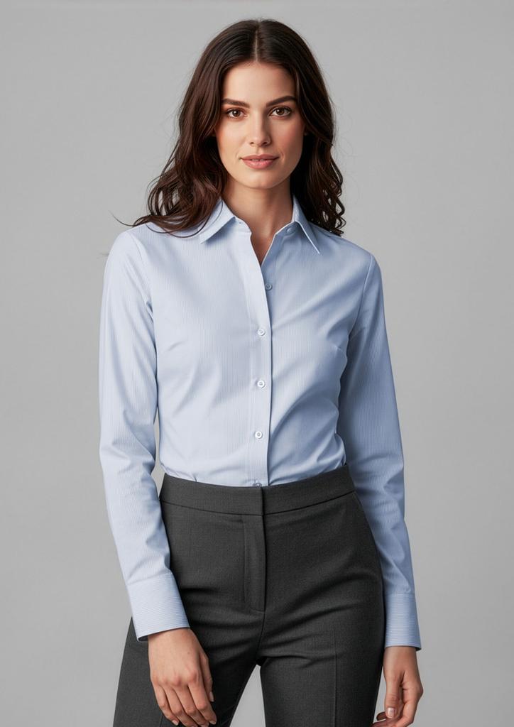 [9401042139962] S29520 - Womens Ambassador Long Sleeve Shirt (6, Blue)