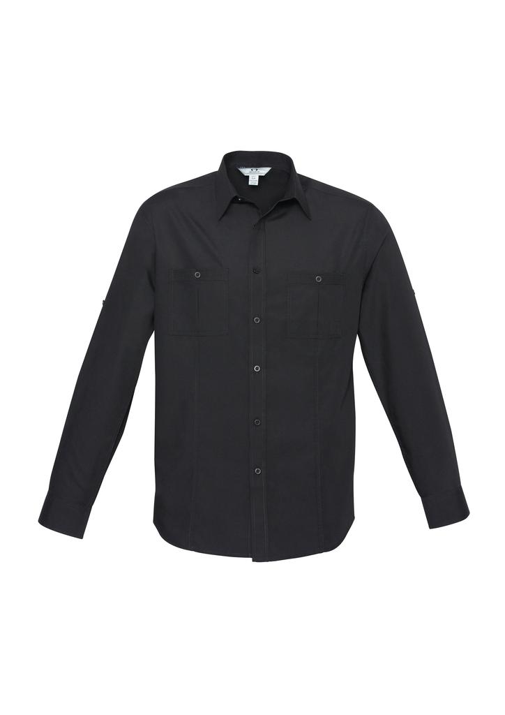 [9401042239532] S306ML - Mens Bondi Long Sleeve Shirt (XS, Black)