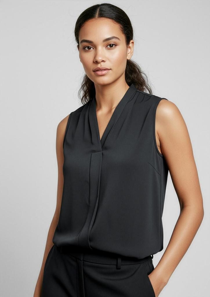 [9401042376114] S627LN - Womens Madison Sleeveless Top (6, Black)