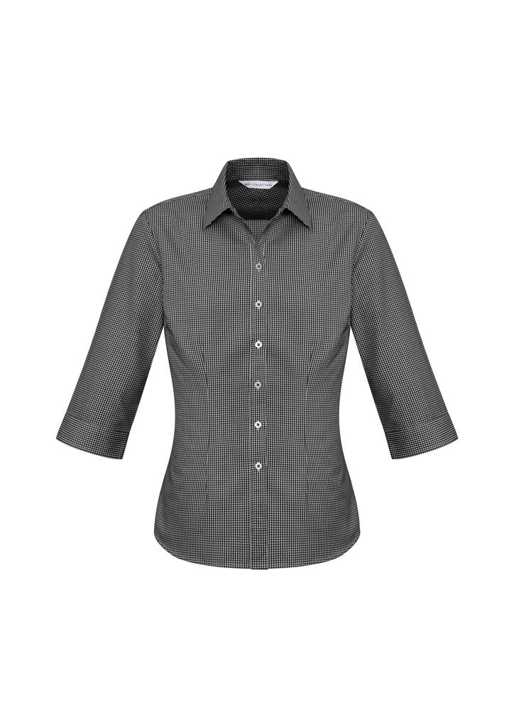 [9401042361295] S716LT - Womens Ellison 3/4 Sleeve Shirt (6, Black)