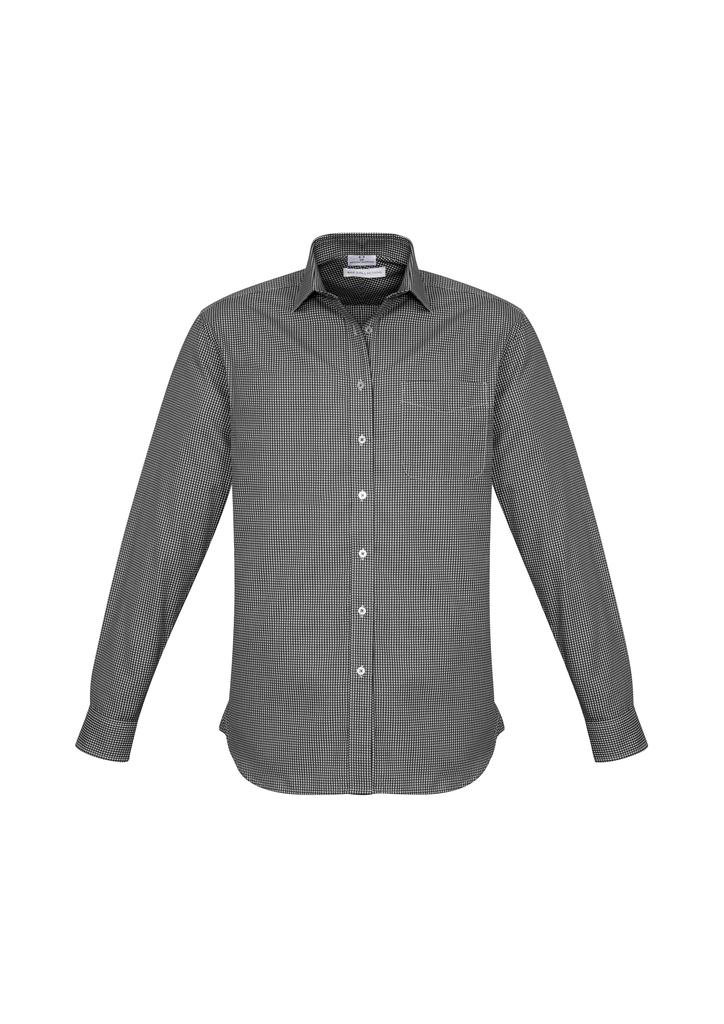 [9401042361738] S716ML - Mens Ellison Long Sleeve Shirt (S, Black)