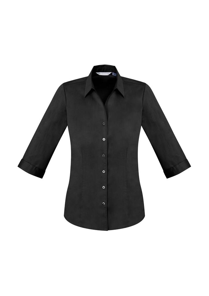 [9401042366245] S770LT - Womens Monaco 3/4 Sleeve Shirt (6, Black)
