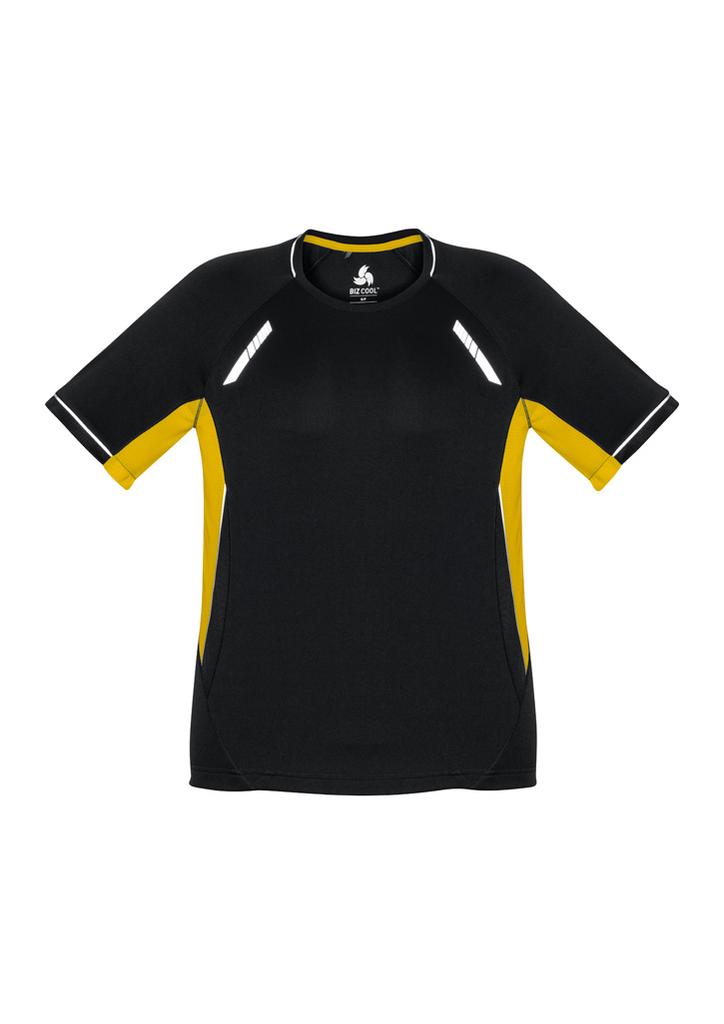 [9401042393425] T701KS - Kids Renegade Short Sleeve Tee (4, Black/Gold/Silver)