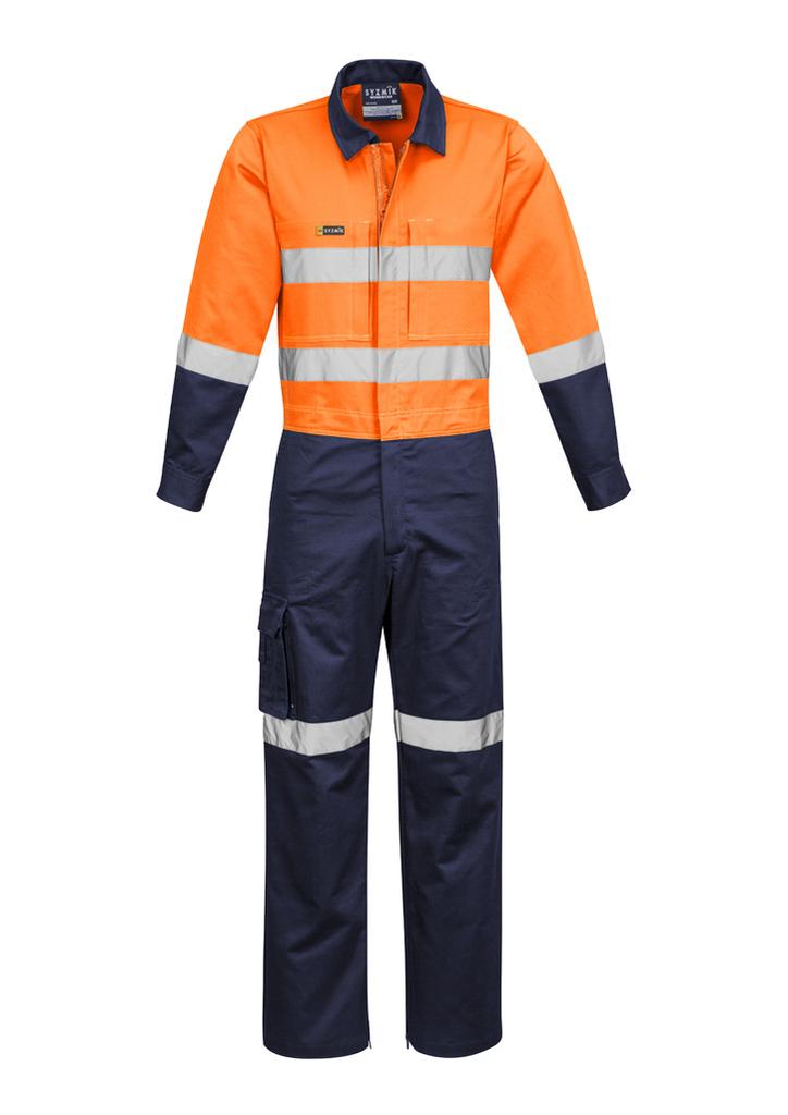 [9401042352781] ZC804 - Mens Rugged Cooling Taped Overall (77, Orange/Navy)