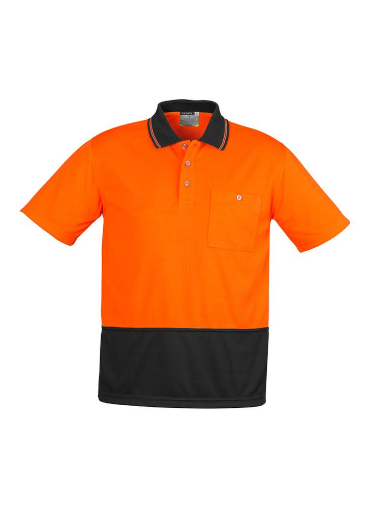 [9401042516343] ZH231 - Unisex Hi Vis Basic Short Sleeve Polo (XXS, Orange/Black)