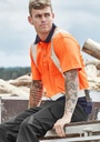 ZH233 - Mens Hi Vis Spliced Short Sleeve Polo - Shoulder Taped