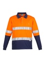 ZH235 - Mens Hi Vis Spliced Long Sleeve Polo - Hoop Taped