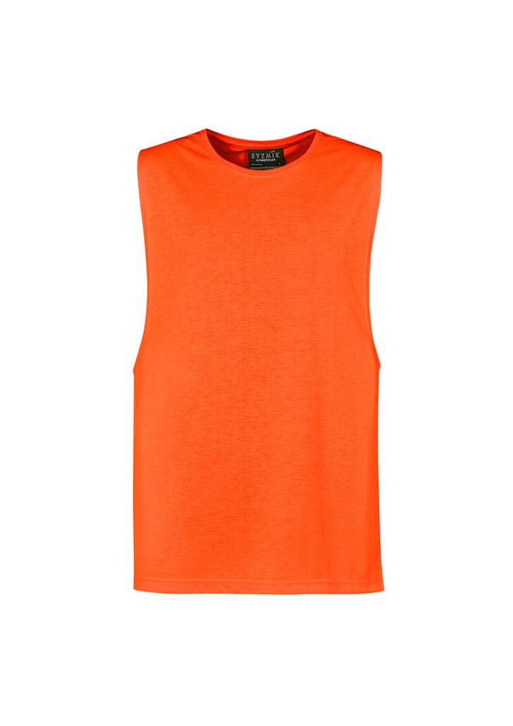 [9401042565860] ZH297 - Mens Hi Vis Sleeveless Tee (XXS, Orange)
