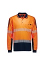 ZH550 - Mens Hi Vis Flux Segmented Tape Long Sleeve Polo