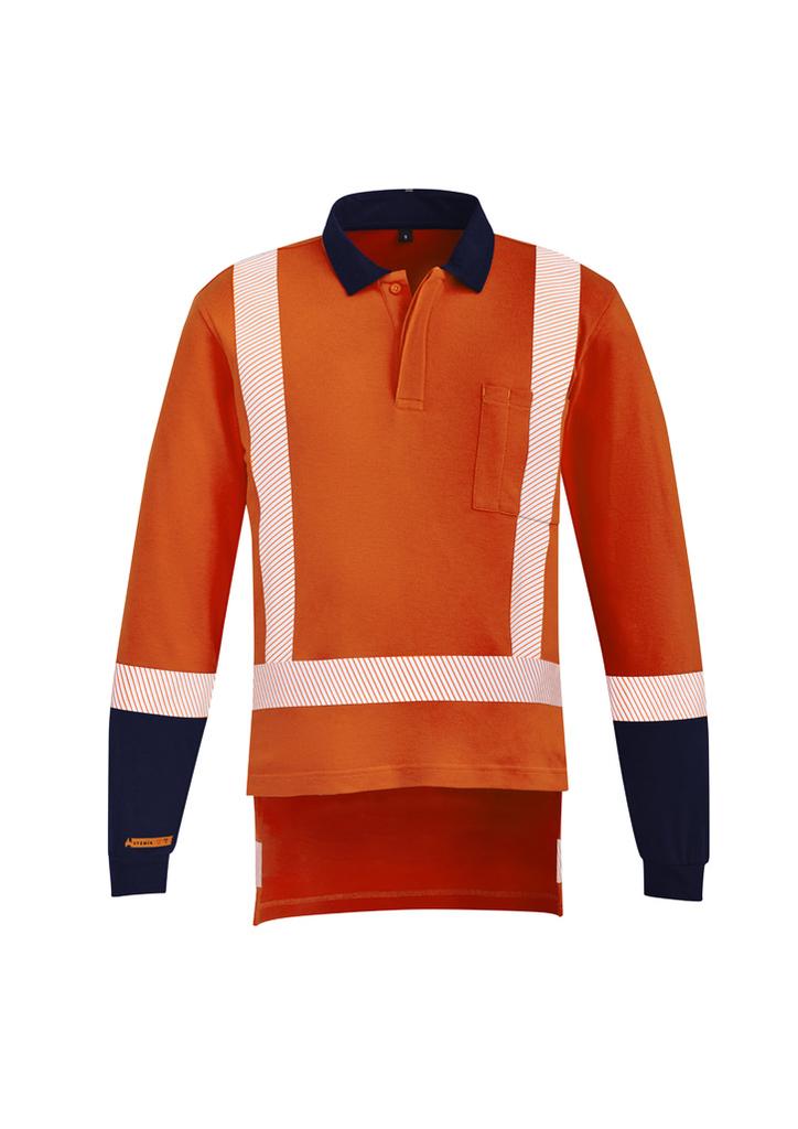 [9401042624826] ZH670 - Mens Orange Flame TTMC-W23 X Back Taped Polo (XS)