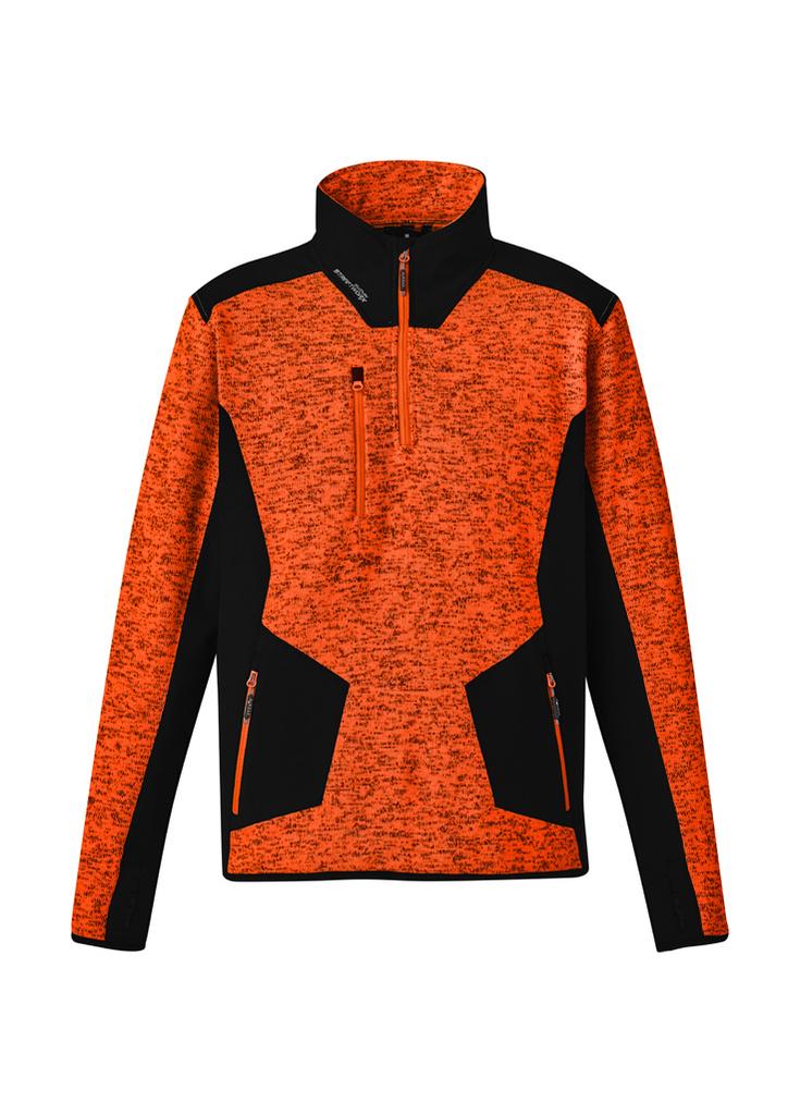 [9401042514202] ZT380 - Unisex Streetworx Reinforced Knit 1/2 Zip Pullover (XXS, Fluoro Orange)