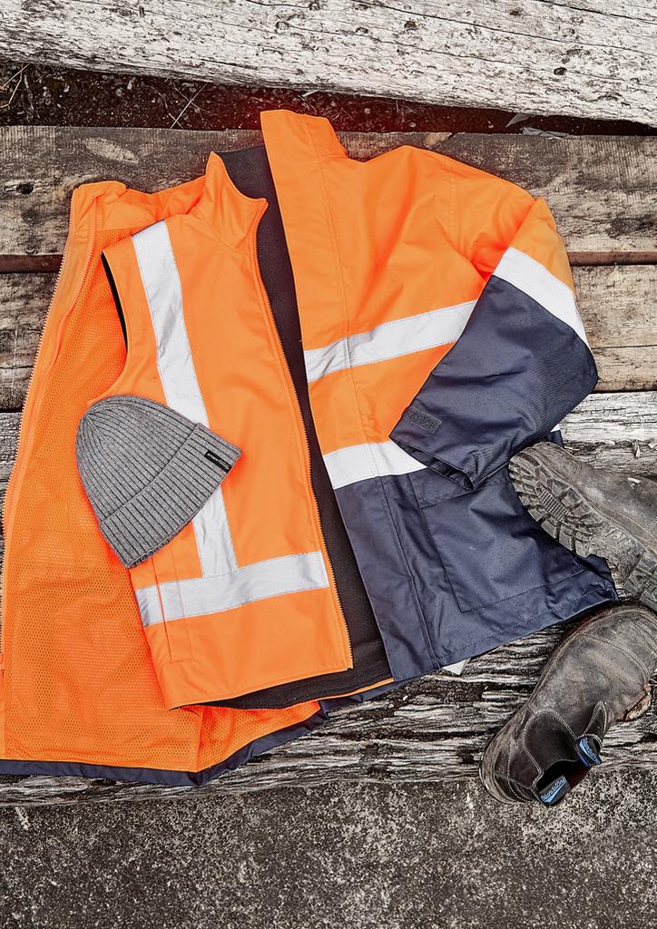 [9401042667595] ZV228 - Unisex Hi Vis Waterproof Reversible Vest (XXS, Orange)