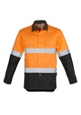 ZW123 - Mens Industrial Long Sleeve Shirt - Hoop Taped