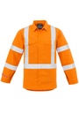 ZW137 - Mens Red Flame Hi Vis X Back Shirt