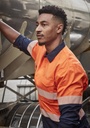 ZW229 - Mens Rugged Cooling Hi Vis Segmented Tape Long Sleeve Shirt