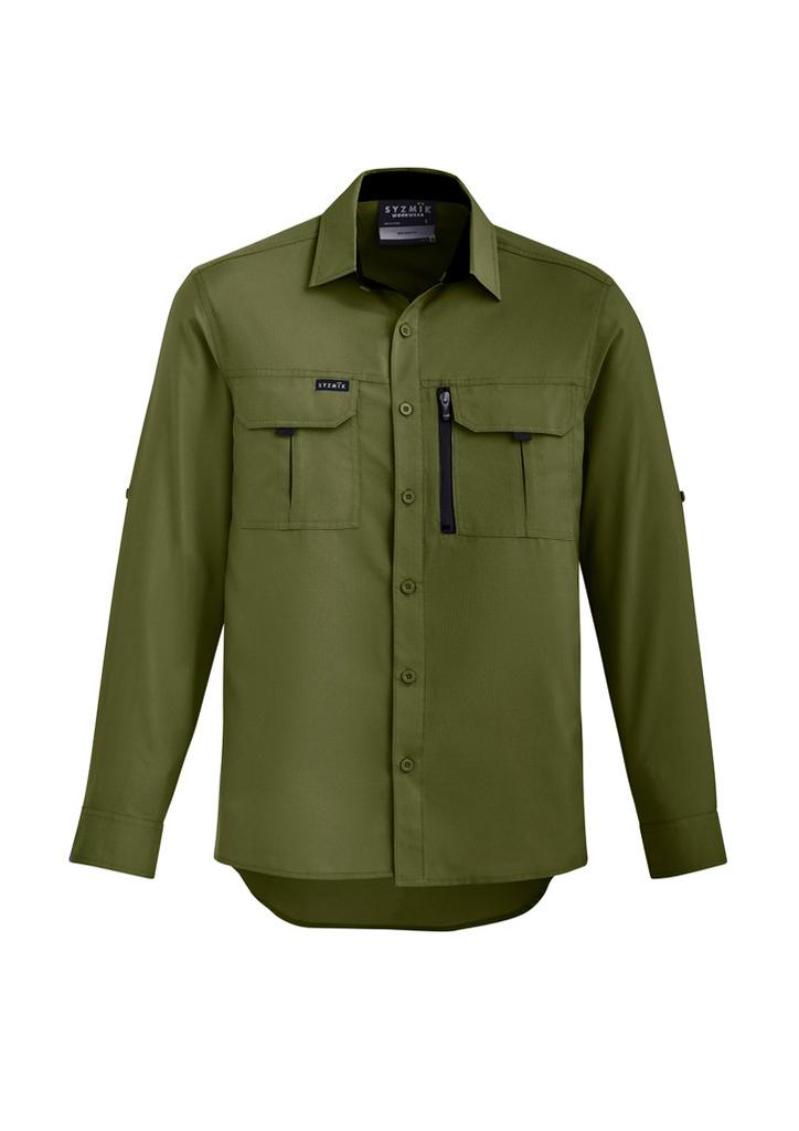 [9401042715982] ZW460 - Mens Outdoor Long Sleeve Shirt (XXS, Army)