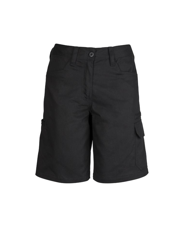 [9401042261779] ZWL011 - Womens Plain Utility Short (8, Black)