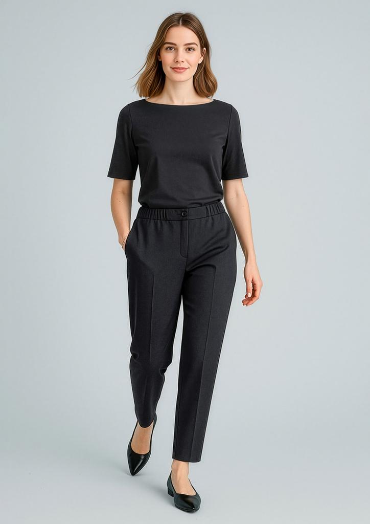 [9401042385918] 10123 - Womens Cool Stretch Ultra Comfort Waist Pant (4, Black)