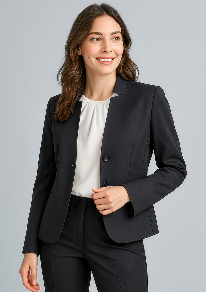 60113 - Womens Cool Stretch Short Jacket with Reverse Lapel