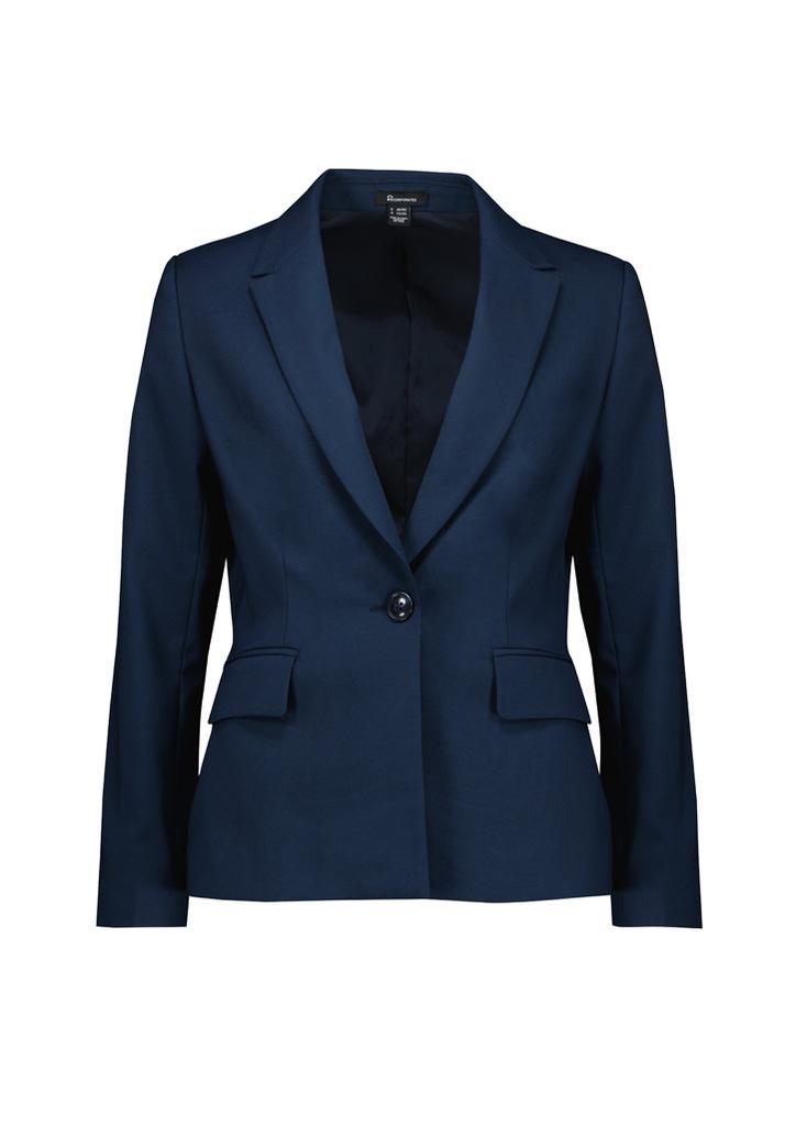 [9401042672490] RJ401L - Womens Renew Single Button Mid Length Jacket (4, Navy Dusk)