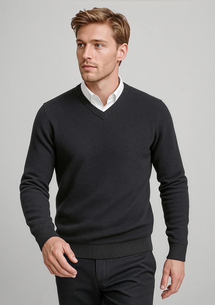 [9401042629760] RJP266M - Mens Osaka Pineapple Knit Jumper (XS, Black)