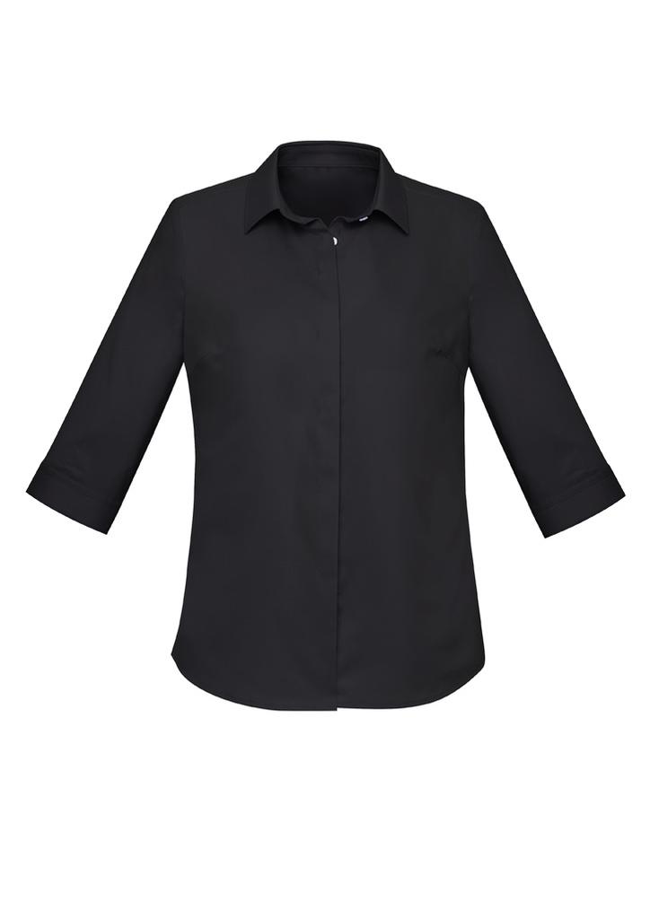 [9401042522832] RS968LT - Womens Charlie 3/4 Sleeve Shirt (4, Black)